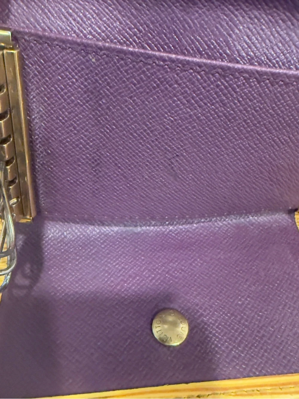 Louis Vuitton Yellow Epi Leather Card Case with LV Monogram